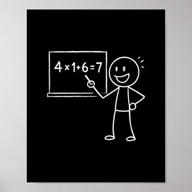 41 67 Meme Einundvierzig Six Sieben Funny Mathemat Poster (Vorne)