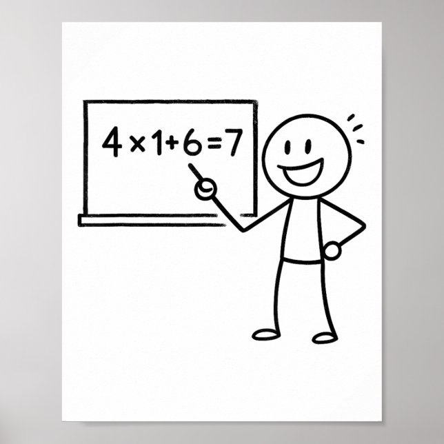 41 67 Meme Einundvierzig Six Sieben Funny Mathemat Poster (Vorne)