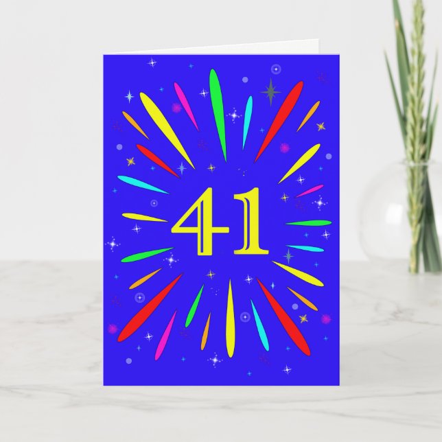 41. Birthday Explosion Card Karte (Vorderseite)