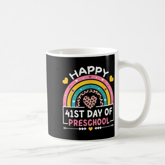 41 Days Of School Happy 41st Day Of Preschool Teac Kaffeetasse (Rechts)