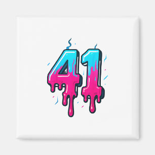 41 Eis-Drip-Meme Einundvierzig Vier Gen Alpha Sl Magnet