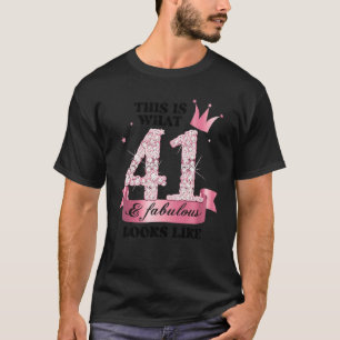 41 & Fantastisch I Pink White Party Gruppen Candid T-Shirt