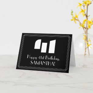 41. Geburtstag: Art Deco inspiriertes Aussehen "41 Karte