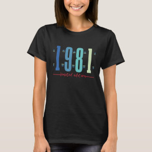 41. Geburtstag Ladys Mens 41 Jahre 1981 2 T-Shirt