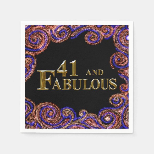 41. Geburtstag Serviette (Vorderseite)