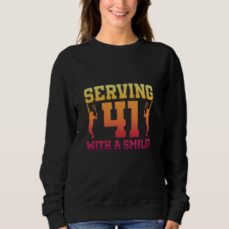 41. Geburtstag Tennis 41 Jahre Alter Tennisspieler Sweatshirt