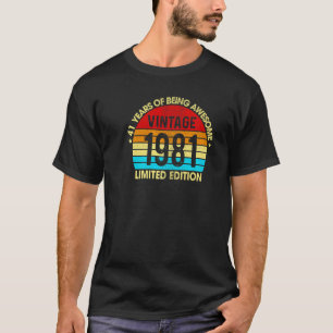 41. Geburtstag Vintage 1981 41 Jahre alt T-Shirt