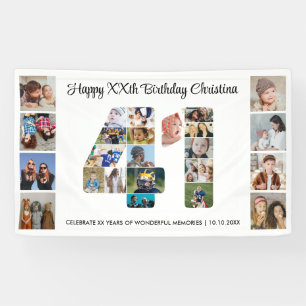 41. Geburtstagsfeier Nummer 41 Fotocollage Banner