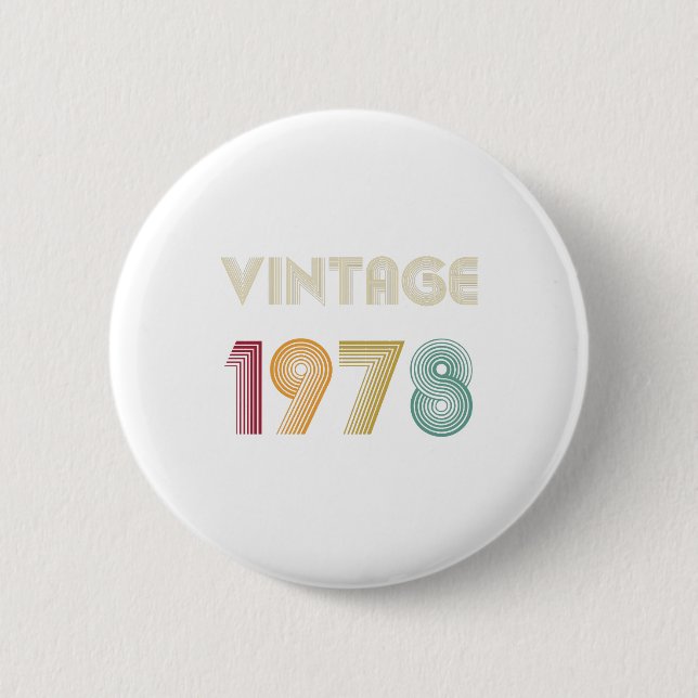 41. Geburtstagsgeschenk Vintag 1978 Button (Vorderseite)