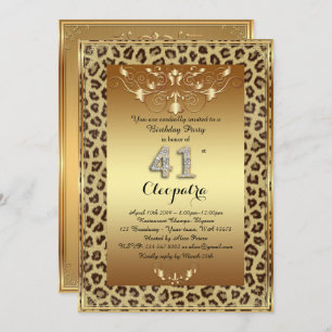 41. Geburtstagsparty 41. Royal Cheetah Gold plus Einladung