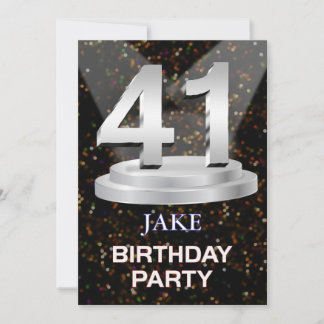 41. Geburtstagsparty Einladung einen Namen hinzufü