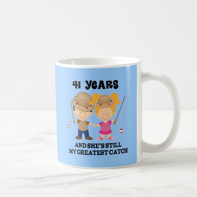 41. Hochzeitstag-Geschenk für ihn Kaffeetasse (Rechts)