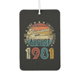 41 Jahre alt 41 Jahre Vintager August 1981 Autolufterfrischer