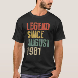 41 Jahre alte Legende seit August 1981. Geburtstag T-Shirt