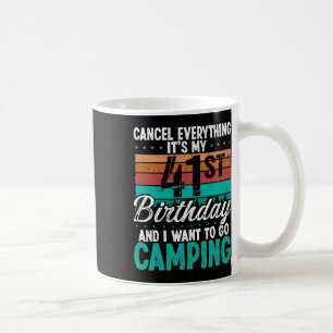 41 Jahre alter Camper Geburtstag für Männer Berge Kaffeetasse