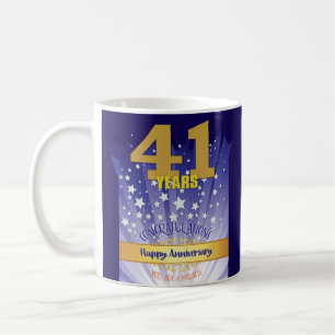41 Jahre Erholung CUSTOM Jahrestag kühne Zahl Kaffeetasse
