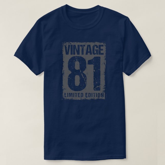 41 Jahre Vintag 1981 41. Geburtstag T-Shirt (Design vorne)