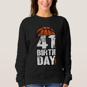 41 Jahre Vintager Basketball 41. Geburtstag Sweatshirt