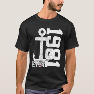 41-Jahres-Kapazität 1981 Sailor 41. Geburtstag T-Shirt