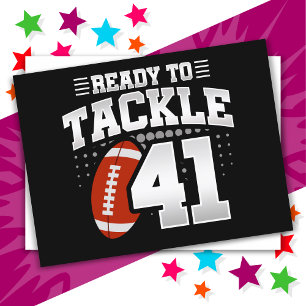 41-jähriges Tackle Football Party 41. Geburtstag Postkarte