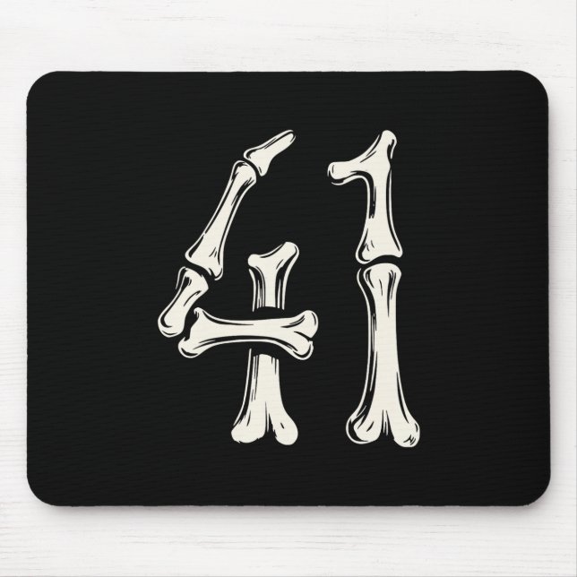 41 Meme Halloween-Skelett 4 1 Meme Lustig Vierzig  Mousepad (Vorne)