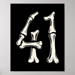 41 Meme Halloween-Skelett 4 1 Meme Lustig Vierzig Poster