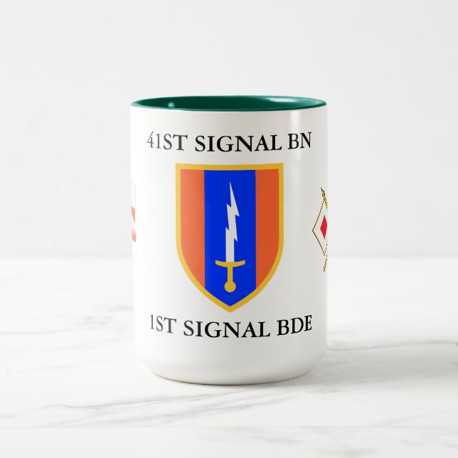 41. SIGNAL BATTALION 1. SIGNAL BRIGADE ZWEIFARBIGE TASSE (Mittel)