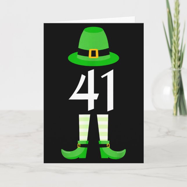 41 St. Patrick's Day Vier Eins Kinder Lustiger Kob Karte (Vorderseite)