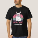 41 Year Old Bday Llamazing 41st Birthday Llama T-Shirt<br><div class="desc">Retro Vintage Style Birthday Gift Design Perfect To Pair With Shorts,  Leggings Or Jeans For A Casual Yet Trendy Look. Humorous Funny Humor Birthday Gift Outfit For Family Member,  Loved One Or Yourself. Matches Loads Of Clothes. GET YOURS TODAY!</div>