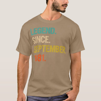 41 Years Old Gifts 41st Birthday Legend Since Sept T-Shirt
