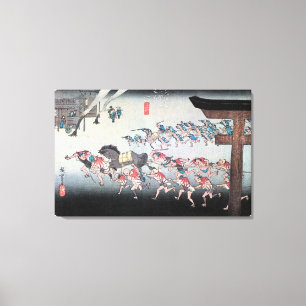 42. 宮 宿, 広 Miya-juku, Hiroshige, Ukiyo-e Leinwanddruck