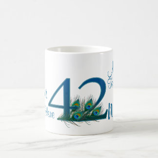 # 42 - 42. Hochzeitstag oder 42. Geburtstag Tasse