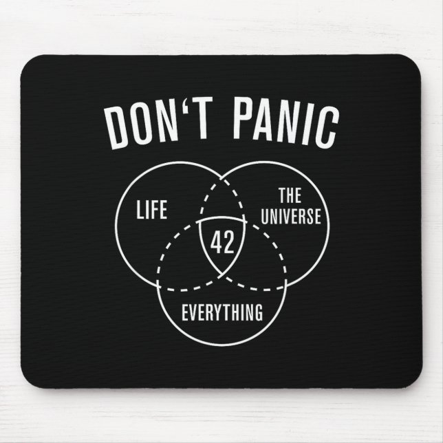42 Answer To Life Universe And Everything Don't Pa Mousepad (Vorne)