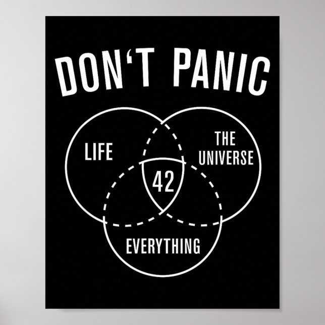 42 Answer To Life Universe And Everything Don't Pa Poster (Vorne)