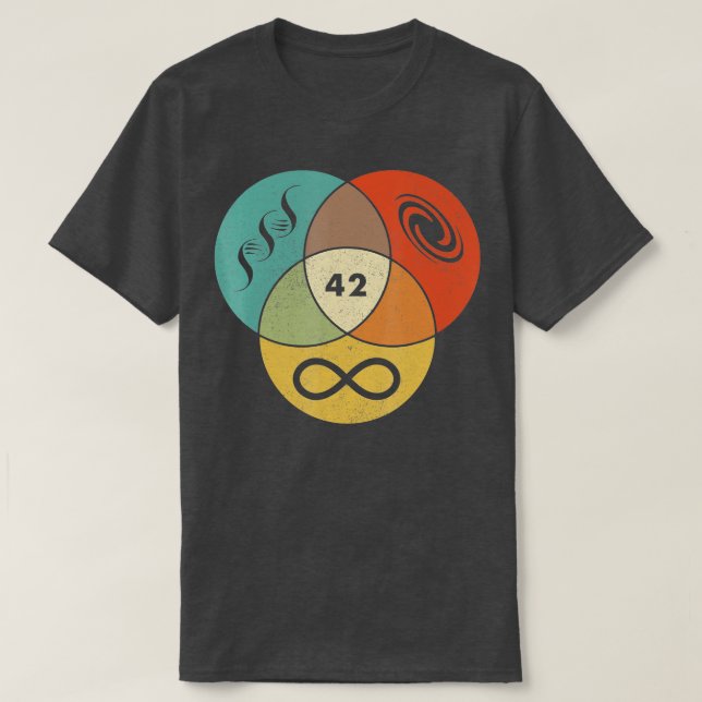 42 Antwort auf das Leben, das Universum und alles  T-Shirt (Design vorne)