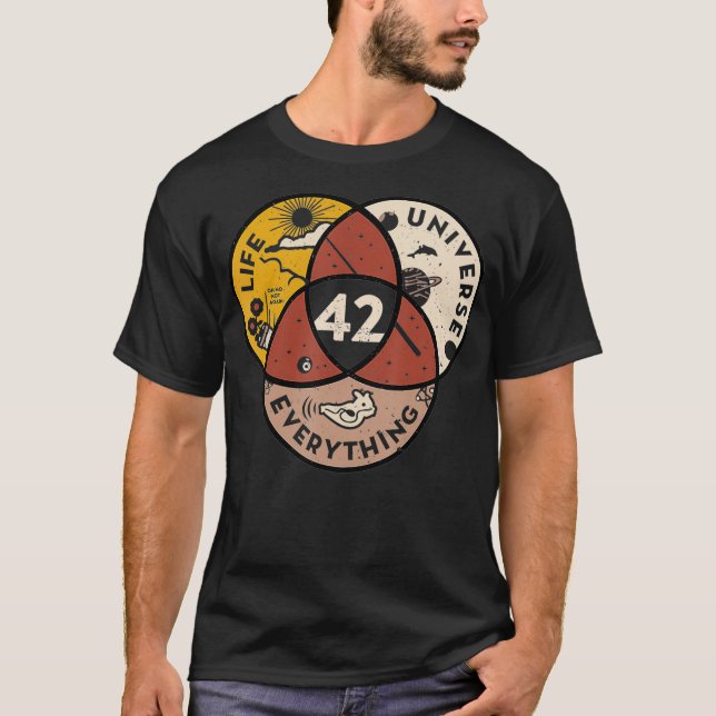 42 Antwort auf das Universum des Lebens und alles  T-Shirt (Vorderseite)