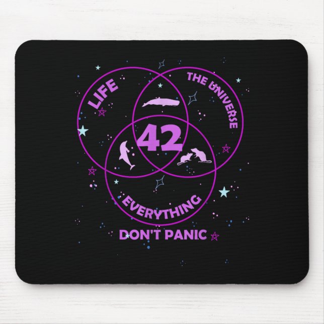 42 Antwort auf Leben Universum Alles  Mousepad (Vorne)