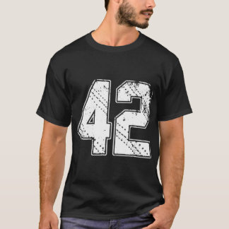 #42 Baseball Jersey Nummer 42 Retro Vintag  T-Shirt