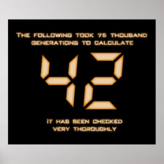 42 Die Antwort Poster