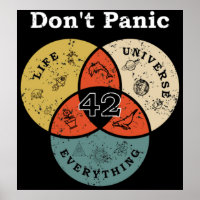 42 Dont Panik Life Universe Alles Hitchhike
