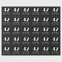 42. Geburtstag - Art Deco Inspiriert Look "42", Na