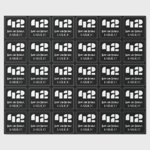 42. Geburtstag: Art Deco  Look "42" & Name Geschenkpapier