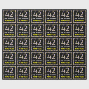 42. Geburtstag: Blumennummer, Individuelle Name, B Geschenkpapier