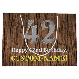 42. Geburtstag: Country Western inspirierter Look, Große Geschenktüte