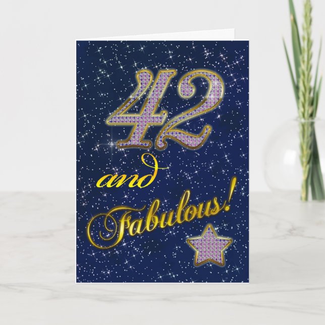 42. Geburtstag für jemanden Fabulous Karte (Vorderseite)