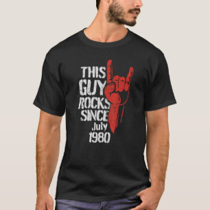 42. Geburtstag Geboren im Juli Typ Rocks seit 1980 T-Shirt