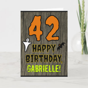 42. Geburtstag: Gruseliges Halloween-Thema, indivi Karte