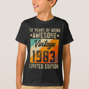 42. Geburtstag Männer 42 Jahre alte Frauen 1983 Li T-Shirt