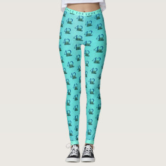 42. Geburtstag oder Jubiläum Pfauenmuster Leggings