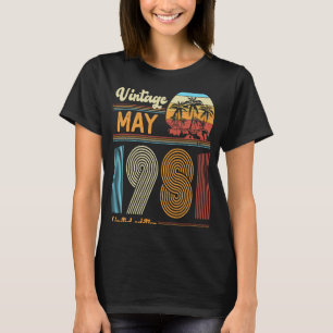 42. Geburtstag Vintage Mai 1981 Frauen Männer T-Shirt